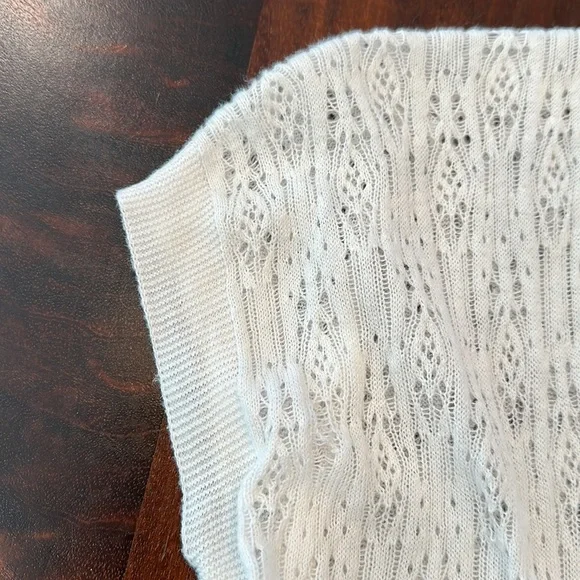 EILEEN FISHER 100% organic cotton wrap sleeveless sweater - Picture 4 of 5